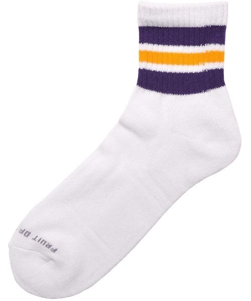 FRUIT OF THE LOOM（フルーツオブザルーム）の「【FRUIT OF THE LOOM】 クオーター丈 ラインアンクル 6Pソックス（ソックス/靴下・メンズ・マルチ・FREE）」の9枚目の写真