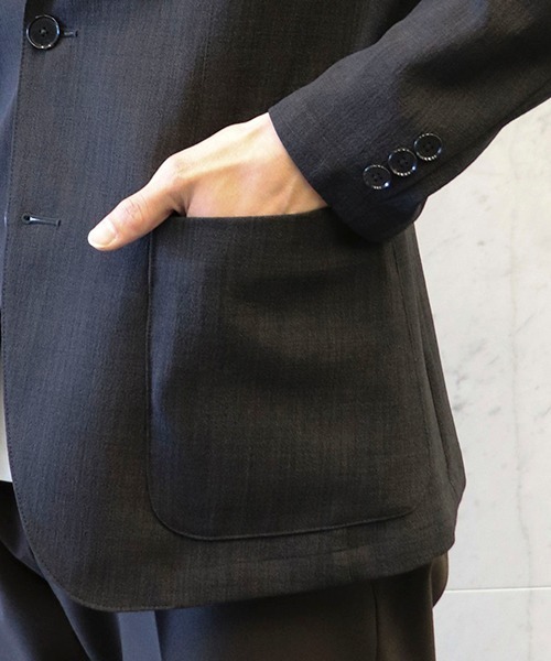 COMME CA ISM(コムサイズム)の「洗える ジャケット(テーラードジャケット・メンズ・ネイビー/ブラック・X-LARGE/SMALL/MEDIUM/LARGE)」の3枚目の写真