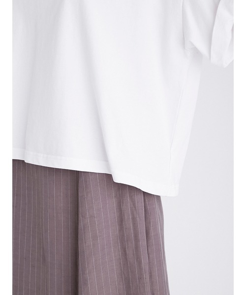 Mila Owen（ミラオーウェン）の「短丈ワイドグラフィックTシャツ（Tシャツ/カットソー・レディース・ベージュ/グリーン/ホワイト・FREE）」の11枚目の写真