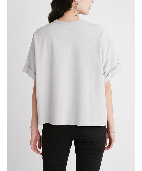 Mila Owen（ミラオーウェン）の「短丈ワイドグラフィックTシャツ（Tシャツ/カットソー・レディース・ベージュ/グリーン/ホワイト・FREE）」の13枚目の写真