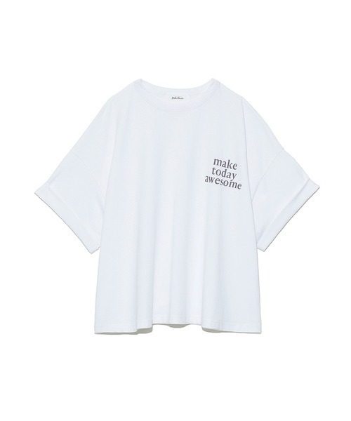 Mila Owen（ミラオーウェン）の「短丈ワイドグラフィックTシャツ（Tシャツ/カットソー・レディース・ベージュ/グリーン/ホワイト・FREE）」の18枚目の写真