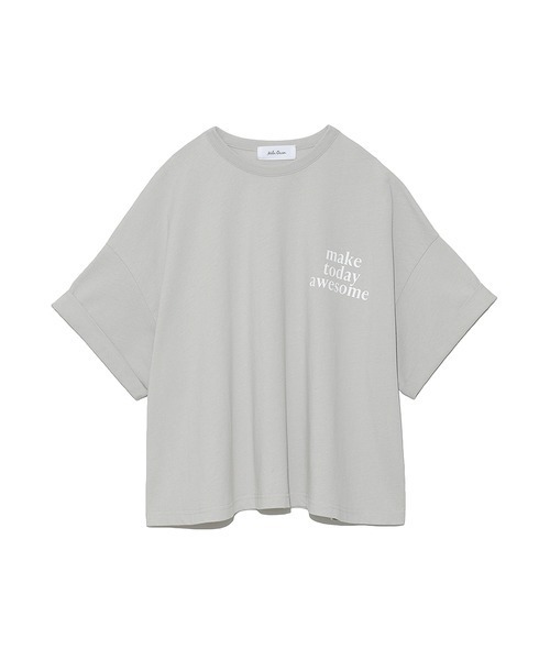 Mila Owen（ミラオーウェン）の「短丈ワイドグラフィックTシャツ（Tシャツ/カットソー・レディース・ベージュ/グリーン/ホワイト・FREE）」の19枚目の写真