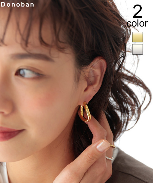 DONOBAN(ドノバン)の「ラウンドフープピアス(ピアス(両耳用)・レディース・ゴールド/シルバー・ONESIZE)」の4枚目の写真