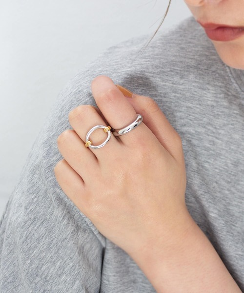 JUICY ROCK（ジューシーロック）の「CYCRO/GP(SV925)/SV925 コンビオーバルリング（リング・レディース・シルバー・#15/#11/#13）」の5枚目の写真