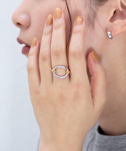 JUICY ROCK（ジューシーロック）の「CYCRO/GP(SV925)/SV925 コンビオーバルリング（リング・レディース・シルバー・#15/#11/#13）」の3枚目の写真