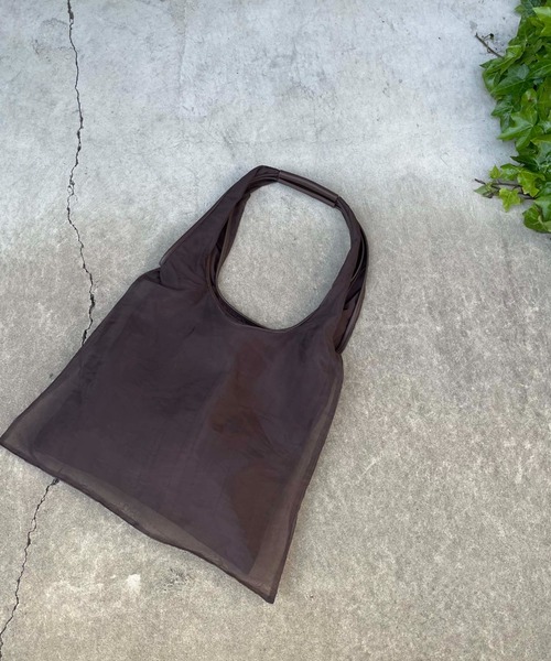 Doux archives(ドゥアルシーヴ)の「シースルーショッパー(ショルダーバッグ・レディース・ブラック/ブラウン/アイボリー・FREE)」の1枚目の写真