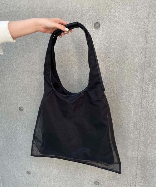 Doux archives(ドゥアルシーヴ)の「シースルーショッパー(ショルダーバッグ・レディース・ブラック/ブラウン/アイボリー・FREE)」の3枚目の写真