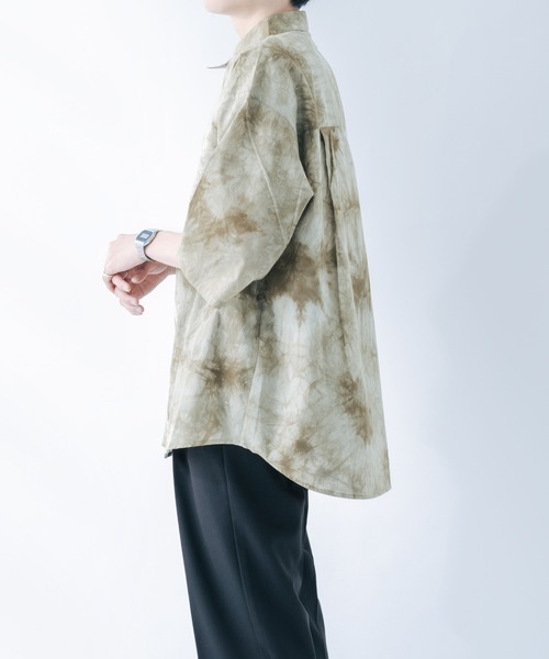 epnok(エプノック)の「タイダイ柄シャツ(シャツ/ブラウス・メンズ・ブラック/カーキ/グレイッシュブルー・LARGE/SMALL/MEDIUM)」の18枚目の写真