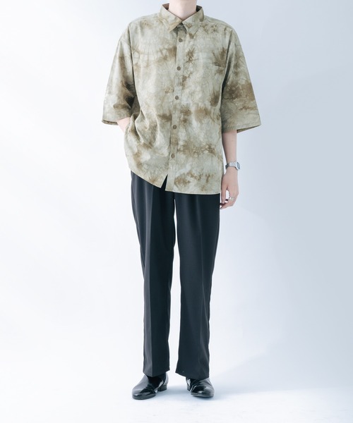 epnok(エプノック)の「タイダイ柄シャツ(シャツ/ブラウス・メンズ・ブラック/カーキ/グレイッシュブルー・LARGE/SMALL/MEDIUM)」の21枚目の写真