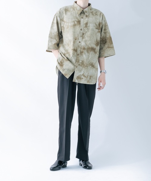 epnok(エプノック)の「タイダイ柄シャツ(シャツ/ブラウス・メンズ・ブラック/カーキ/グレイッシュブルー・LARGE/SMALL/MEDIUM)」の22枚目の写真