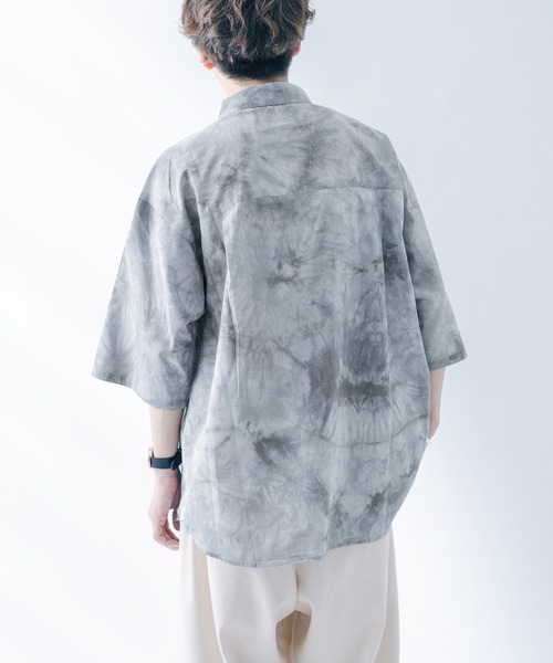 epnok(エプノック)の「タイダイ柄シャツ(シャツ/ブラウス・メンズ・ブラック/カーキ/グレイッシュブルー・LARGE/SMALL/MEDIUM)」の6枚目の写真