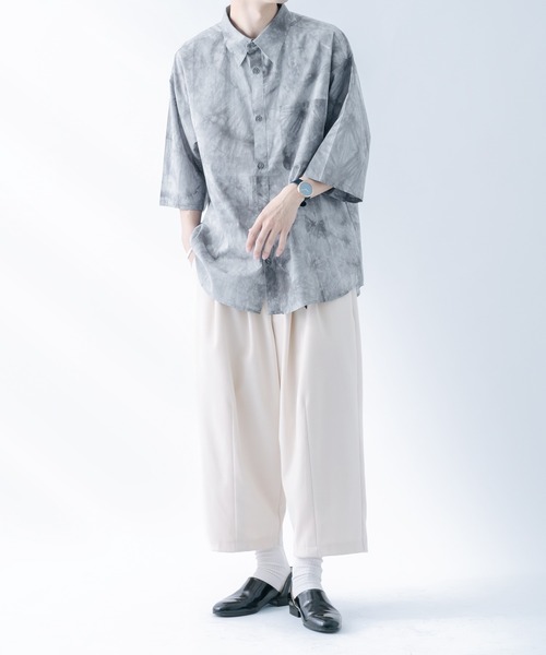 epnok(エプノック)の「タイダイ柄シャツ(シャツ/ブラウス・メンズ・ブラック/カーキ/グレイッシュブルー・LARGE/SMALL/MEDIUM)」の8枚目の写真