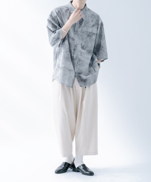 epnok(エプノック)の「タイダイ柄シャツ(シャツ/ブラウス・メンズ・ブラック/カーキ/グレイッシュブルー・LARGE/SMALL/MEDIUM)」の9枚目の写真