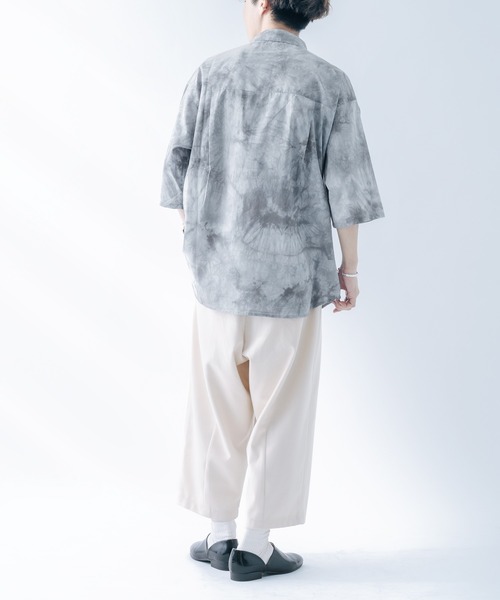 epnok(エプノック)の「タイダイ柄シャツ(シャツ/ブラウス・メンズ・ブラック/カーキ/グレイッシュブルー・LARGE/SMALL/MEDIUM)」の10枚目の写真