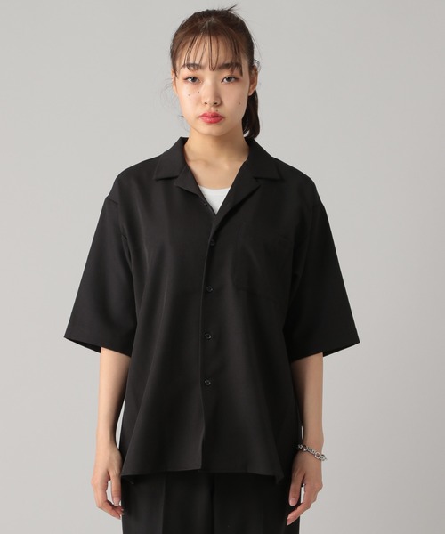 PBLIM（ページボーイリム）の「【PAGEBOYLIM】オープンカラーシャツ（シャツ/ブラウス・レディース・ブラック/サックスブルー・MEDIUM/LARGE）」の16枚目の写真