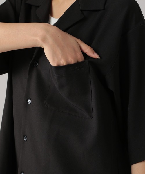 PBLIM（ページボーイリム）の「【PAGEBOYLIM】オープンカラーシャツ（シャツ/ブラウス・レディース・ブラック/サックスブルー・MEDIUM/LARGE）」の22枚目の写真