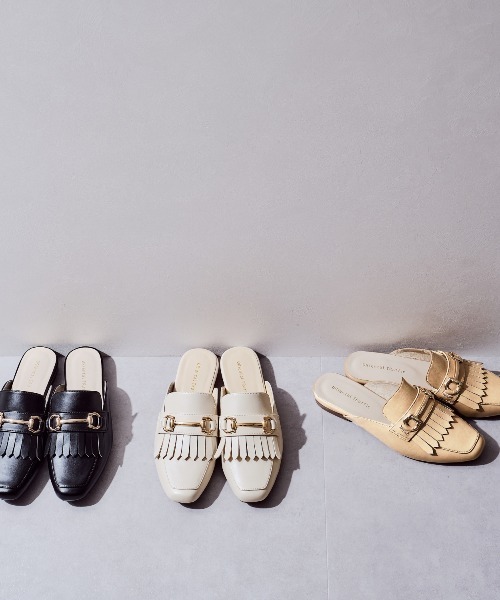 ORiental TRaffic（オリエンタルトラフィック）の「【WEB限定アイテム】ビットモチーフスリッパ/11195（パンプス・レディース・ベージュ/ホワイト/ブラック・LL/M/3L/S/SS/L）」の2枚目の写真