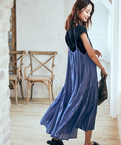 Andemiu（アンデミュウ）の「キャミワンピ949676（ワンピース・レディース・ブラック/ブラウン/ブルー・FREE）」の14枚目の写真