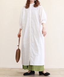 Monocoro toppi | サイドボタンスリット シャツワンピース(シャツワンピース)