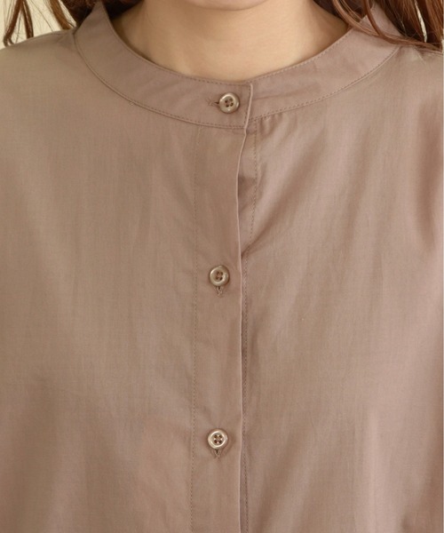 Monocoro toppi（モノコロトッピ）の「サイドボタンスリット シャツワンピース（シャツワンピース・レディース・ベージュ/オフホワイト/モカ・M）」の8枚目の写真