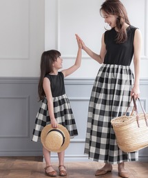 coca（coca） | キッズ 親子お揃いチェックドッキングワンピ(ワンピース)