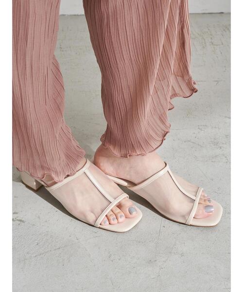 earth music&ecology（アースミュージックアンドエコロジー）の「ORiental TRaffic チュールサンダル ＊（サンダル・レディース・ブラック/ベージュ/ブラウン・L/S/M）」の7枚目の写真