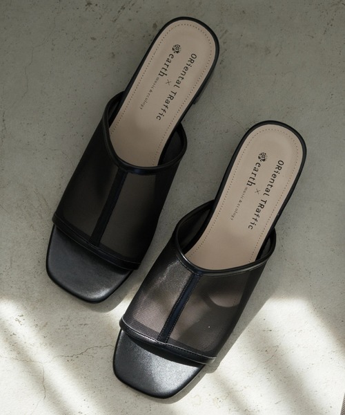 earth music&ecology（アースミュージックアンドエコロジー）の「ORiental TRaffic チュールサンダル ＊（サンダル・レディース・ブラック/ベージュ/ブラウン・L/S/M）」の2枚目の写真