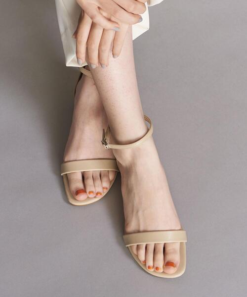 BEAUTY&YOUTH フェイクレザーアンクルストラップサンダル BEAUTY&YOUTH UNITED ARROWS（ビューティーアンドユース