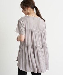 earth music&ecology | バックティアードチュニック ＊(Tシャツ/カットソー)