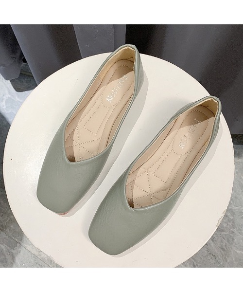 LAC-VERT(ラック・ヴェール)の「カジュアルフラットシューズ(バレエシューズ・レディース・ブラック/ベージュ/アイボリー/ミント・S/M/L)」の4枚目の写真