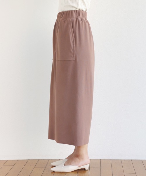 andme（アンドミー）の「ストレッチベイカータイトロングスカート（スカート・レディース・ブラック/ブラウン/ネイビー/グリーン/イエロー・M/L）」の10枚目の写真