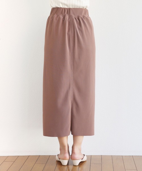 andme（アンドミー）の「ストレッチベイカータイトロングスカート（スカート・レディース・ブラック/ブラウン/ネイビー/グリーン/イエロー・M/L）」の11枚目の写真