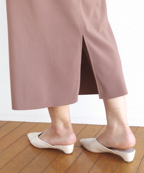 andme（アンドミー）の「ストレッチベイカータイトロングスカート（スカート・レディース・ブラック/ブラウン/ネイビー/グリーン/イエロー・M/L）」の15枚目の写真