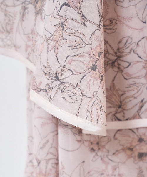 natural couture(ナチュラルクチュール)の「【WEB限定】花柄ランダムヘムパイピングスカート(スカート・レディース・アイボリー/ブラック/ピンク・FREE)」の15枚目の写真