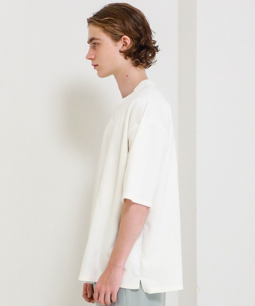 BESPOKE TOKYO（ビスポークトウキョウ）の「【BESPOKE TOKYO】DOUBLE BLEND COTTON CREW NECK OVER SIZE TEE（Tシャツ/カットソー・メンズ・ブラック/ベージュ/オフホワイト・2/3）」の21枚目の写真