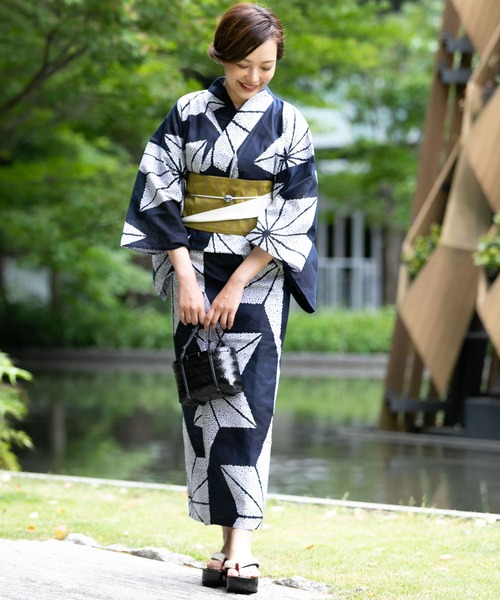 URBAN RESEARCH ROSSO WOMEN（アーバンリサーチ　ロッソ）の「浴衣　麻の葉（浴衣・レディース・ネイビー・FREE）」の12枚目の写真