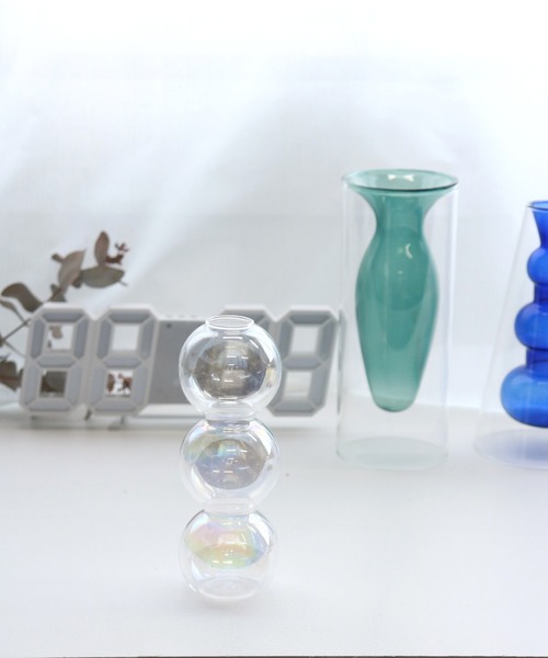 Opt!（オプト）の「販売終了〈Opt!/オプト〉BOTANICAL OPTION FLOWER VASE BUBBLE/バブル フラワーベース オーロラ（フラワーベース・レディース・クリア・3）」の2枚目の写真