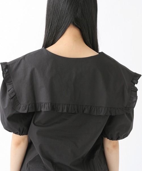 ALAND（エーランド）の「3.3 Field Trip／BIGカラーブラウス 2217279（シャツ/ブラウス・レディース・ブラック/アイボリー・FREE）」の12枚目の写真