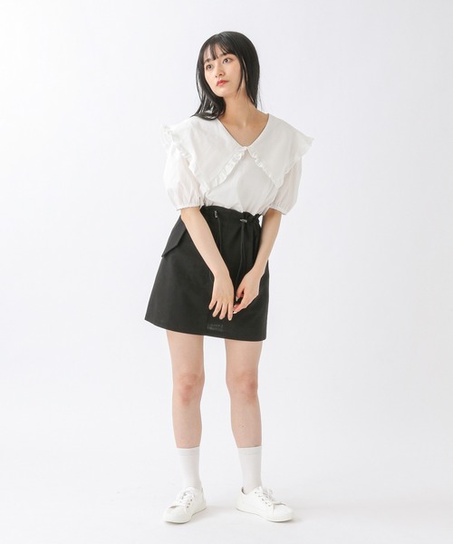 ALAND（エーランド）の「3.3 Field Trip／BIGカラーブラウス 2217279（シャツ/ブラウス・レディース・ブラック/アイボリー・FREE）」の13枚目の写真