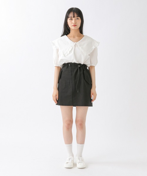 ALAND（エーランド）の「3.3 Field Trip／BIGカラーブラウス 2217279（シャツ/ブラウス・レディース・ブラック/アイボリー・FREE）」の5枚目の写真