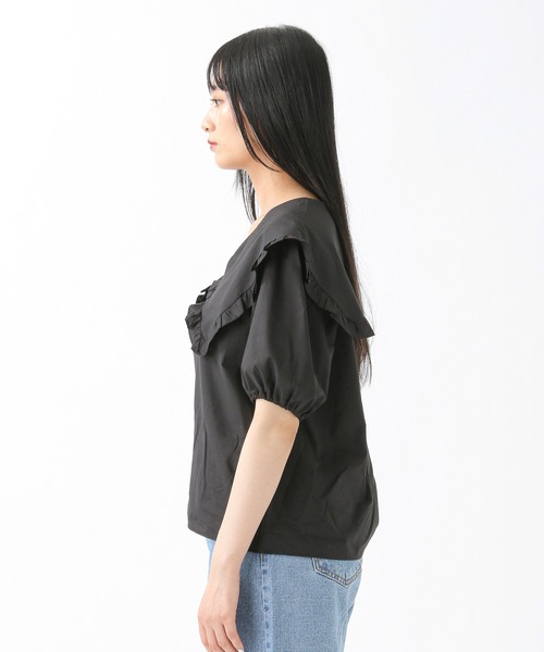 ALAND（エーランド）の「3.3 Field Trip／BIGカラーブラウス 2217279（シャツ/ブラウス・レディース・ブラック/アイボリー・FREE）」の14枚目の写真
