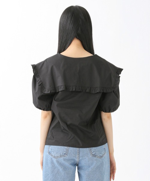 ALAND（エーランド）の「3.3 Field Trip／BIGカラーブラウス 2217279（シャツ/ブラウス・レディース・ブラック/アイボリー・FREE）」の6枚目の写真