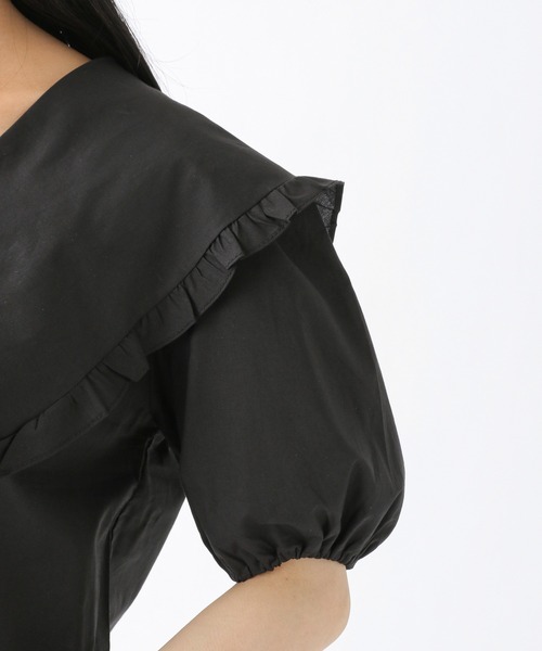 ALAND（エーランド）の「3.3 Field Trip／BIGカラーブラウス 2217279（シャツ/ブラウス・レディース・ブラック/アイボリー・FREE）」の8枚目の写真