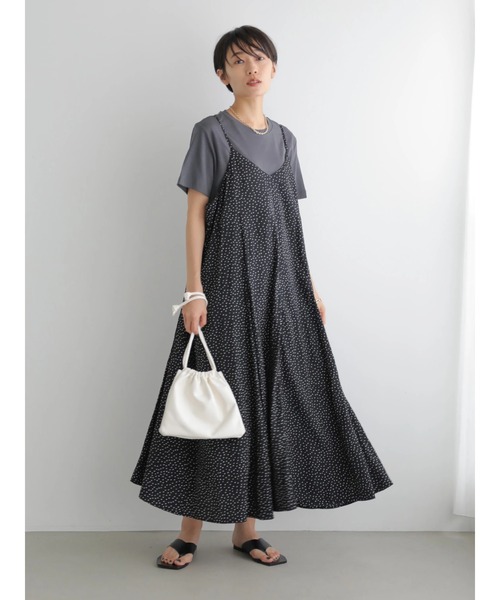 AMERICAN HOLIC（アメリカンホリック）の「マーメード切り替えフレアキャミワンピース（ワンピース・レディース・ネイビー/モカ/ドット・M/L）」の9枚目の写真