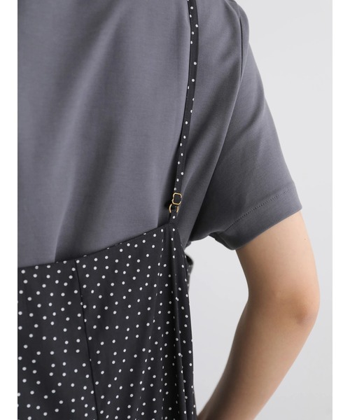 AMERICAN HOLIC（アメリカンホリック）の「マーメード切り替えフレアキャミワンピース（ワンピース・レディース・ネイビー/モカ/ドット・M/L）」の14枚目の写真