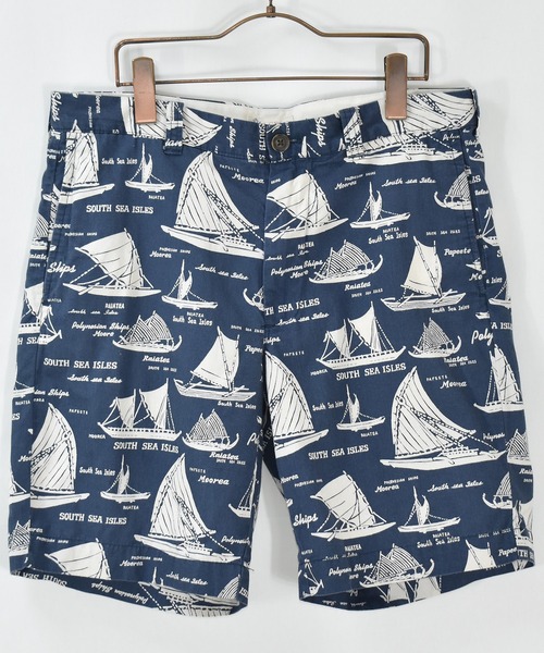 J.CREW（ジェイクルー）の「【ヴィンテージ古着】J.CREW/J.クルー ヨット柄 ショートパンツ（その他パンツ・メンズ・ネイビー・LARGE）」の2枚目の写真