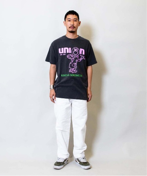 UNION（ユニオン）の「PAINTER S/S TEE UNION ユニオン KOSTAS Tシャツ（Tシャツ/カットソー・メンズ・ブラック・X-LARGE/LARGE/MEDIUM）」の9枚目の写真