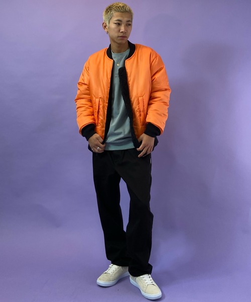 RVCA(ルーカ)の「【ZOZOTOWN限定】RVCA/ルーカ ビッグシルエット リバーシブル ナイロン/ボアジャケット BB042-761(MA-1・メンズ・グリーン/ブラック/ホワイト・S/L/M)」の17枚目の写真