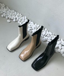 スクエアトゥ サイドゴアブーツ chs21a022