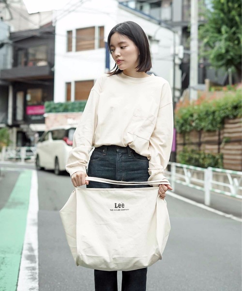 Lee(リー)の「【LEE/リー】カバーオールポケットシンプルトートバッグ(トートバッグ・レディース・ホワイト/ブラック/ブラウン・FREE)」の7枚目の写真